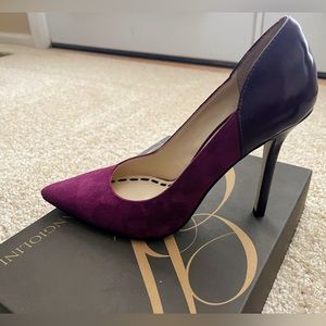 Enzo Angiolini Purple Suede/Leather Shoes size 5.5 Nordstroms EUC